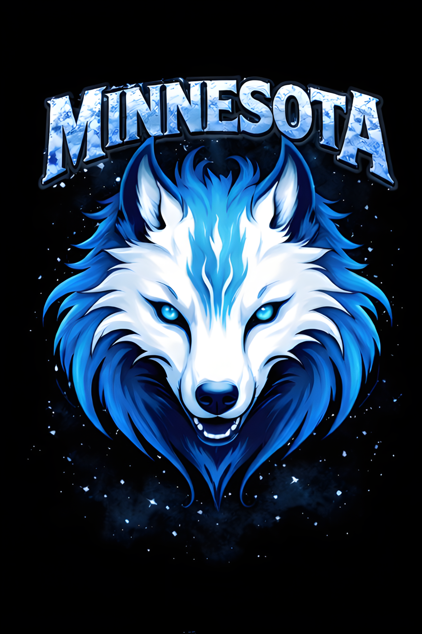 AKRAM APPAREL – Ice Wolf Graphic T-Shirt